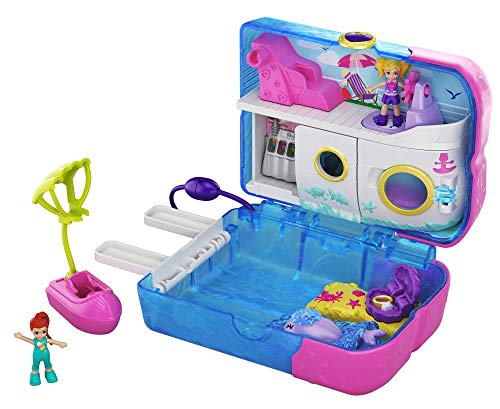 Polly Pocket Cofre Crucero Sweet Sails con muñecas y accesorios, juguete +4 años (Mattel GKJ49)