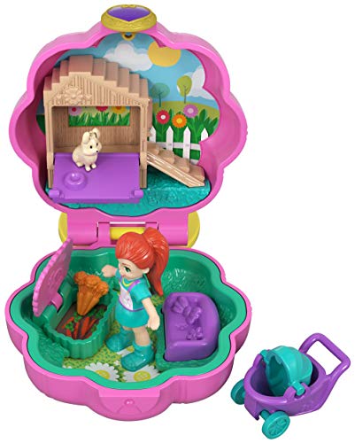 Polly Pocket Mini cofre cochecito de paseo, muñeca con accesorios (Mattel GCN08)