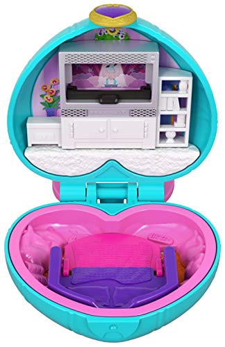 Polly Pocket Mini cofre Salón de Polly, muñeca con accesorios (Mattel GCN07)