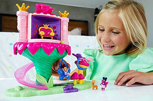 Polly Pocket Paseo de la Princesa Hada, set de juego con muñeca, mascota y accesorios, juguete para niñas y niños mayores de 4 años (Mattel GYK43)