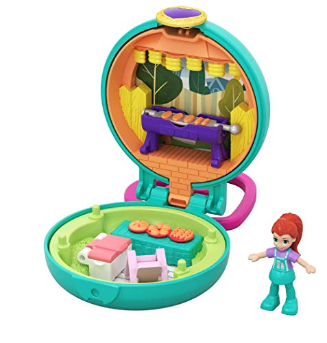 Polly Pocket- Vamos de Barbacoa Mini Cofre con Muñecas y Accesorios (Mattel GKJ43) , color/modelo surtido