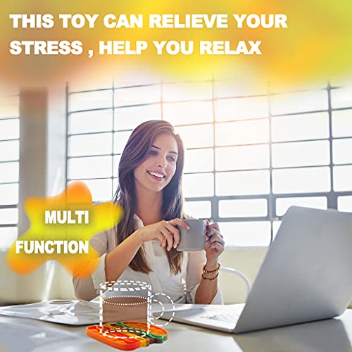 Pop Fidget Sensory Toys it, Juguete de Silicona sin BPA para el Autismo para aliviar el estrés y la ansiedad Shiatsu para niños y Adultos descompresión (Hamburguesa)