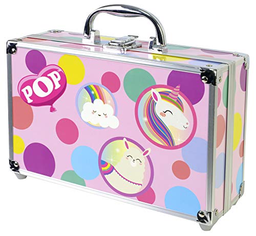 POP GIRL Color Train case - Maletín de Maquillaje - Set de Maquillaje para Niñas - Juguetes Niñas - Selección de Productos Seguros en un Maletín Muy Moderno