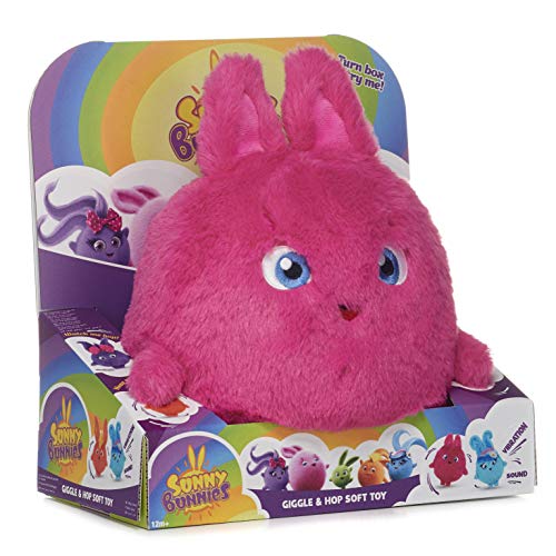 Posh Paws 37430 Sunny Bunnies Großes Feature Big Boo Giggle & Hop Stofftier-25cm (10 Zoll)