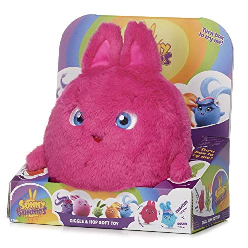 Posh Paws 37430 Sunny Bunnies Großes Feature Big Boo Giggle & Hop Stofftier-25cm (10 Zoll)