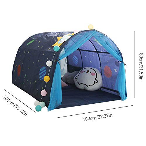 Powcan Carpa de Cama Tienda De Juego para Niños Tienda de Juegos Princess Castle para niñas Tiendas de Juegos para niños Grandes Tiendas de campaña para niños Play House 140x100x80cm