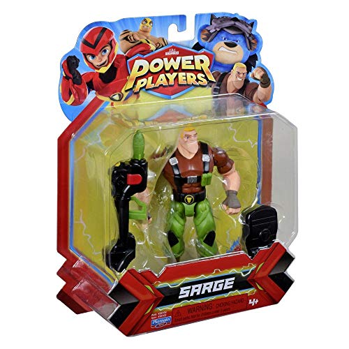 Power Players - Figura articulada de 12 cm, Sergent Charge, 10 Puntos de articulación y Accesorios, Juguete para niños a Partir de 4 años, PWW014