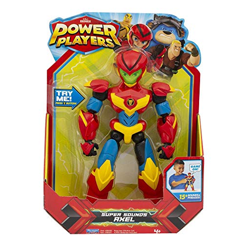 POWER PLAYERS, Figura Deluxe Electrónica 22 cm, Axel, con Efectos sonoros, 12 Puntos de articulación, Juguete para niños a Partir de 4 años, PWW023