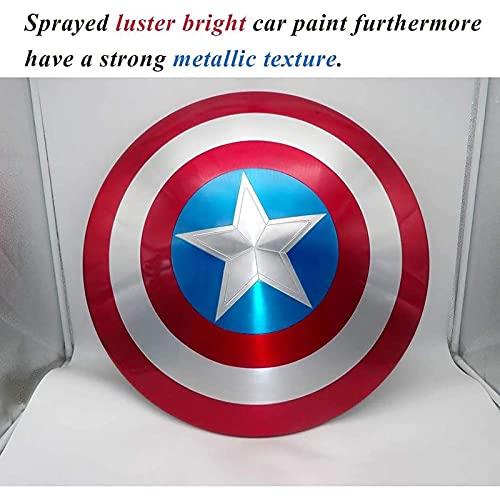 PRETAY Avengers Réplica de Marvel Escudo Capitan America 60Cm Edición 75 Aniversario,Los Vengadores Marvel Capitán América Disfraz de Metal Shield 1: 1 Apoyos de Película