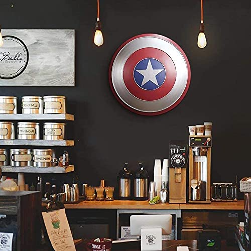 PRETAY Escudo Capitan America Metal 1: 1 Adulto Apoyos de Película Niños Hierro Forjado Capitán Disfraz de Shield Vengadores Retro Wall Creative Shield Bar Decoración,32CM/47.5CM/60CM (Size : 32CM)