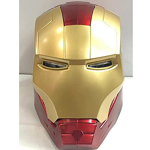 PRETAY Iron Man Casco Máscara, Casco de Iron Man de Los Vengadores de Marvel Legends,Superhéroe ABS Máscaras Luminosos Cascos de Halloween Cosplay Película (Color : Red, Size : L(55CM))