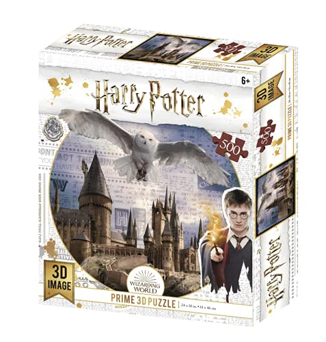 Prime 3D- Redstring-Puzzle Harry Potter Hogwarts & Hedwig 500 Pieza (Efecto 3D) (5111513)