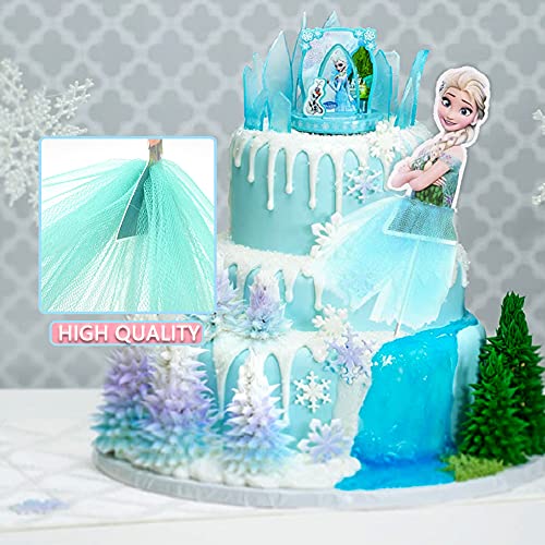 Princesa Decoracion Tarta, Frozen Cupcake Toppers, Temática Princesa En Forma de Pastel Toppers, Inserto de Pastel de Princesa, Lindo Congelado Decoraciones para Fiestas de Cumpleaños, 13 pcs