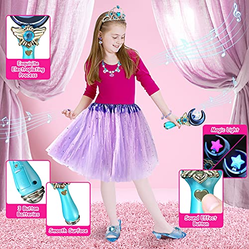 Princesa joyas Dress Up Set, niñas juguetes para niños de 3, 4, 5, 6, 7, 8+ años niños niñas, princesas zapatos y así como como si joyas joyas para cumpleaños disfraces de Navidad fiesta