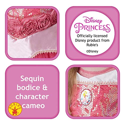 Princesas Disney - Disfraz de Bella Durmiente Premium para niña, infantil 5-6 años (Rubie's 620471-M)