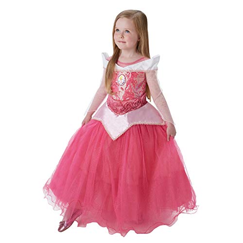 Princesas Disney - Disfraz de Bella Durmiente Premium para niña, infantil 5-6 años (Rubie's 620471-M)