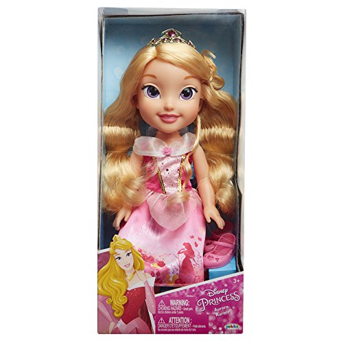 Princesas Disney, muñeca Aurora grande (35 cm) articulada con preciosos detalles