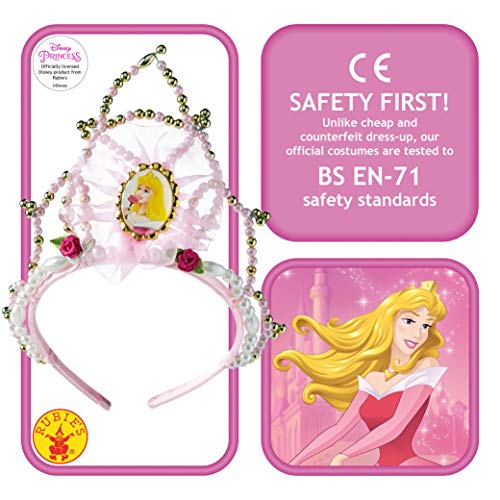 Princesas Disney - Tiara de Bella Durmiente, color rosa, Talla única (Rubie's 8468)