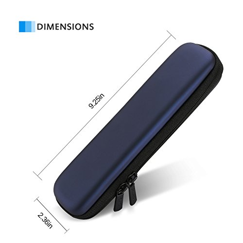 ProCase Funda para Apple Pencil, Estuche PU de Transporte Bolsa Protectora Rígida de EVA para Apple Pencil/Samsung S Pen/Lápiz para Surface, con Bolsillo de Malla y Correa Elástica -Azul Oscuro