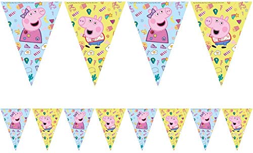 Procos 20024 Banderines de hilo Peppa Pig Desordenado Juego, multicolor, talla unica