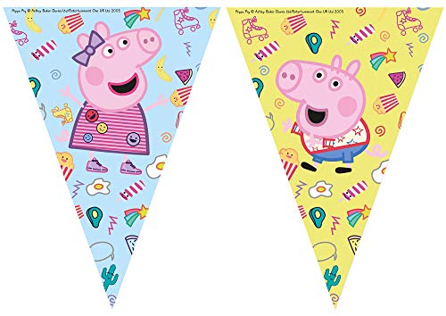 Procos 20024 Banderines de hilo Peppa Pig Desordenado Juego, multicolor, talla unica