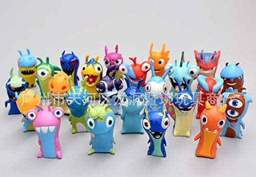 PsWzyze 24 Piezas/Lote Diferentes Dibujos Animados Anime Toys 5cm Slugterra PVC Modelo Juguetes Muñecas Niño Colección de Juguetes Decoración del hogar