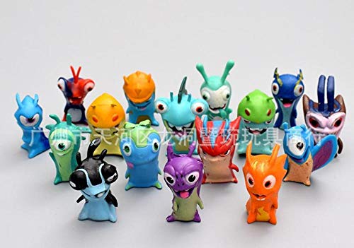 PsWzyze 24 Piezas/Lote Diferentes Dibujos Animados Anime Toys 5cm Slugterra PVC Modelo Juguetes Muñecas Niño Colección de Juguetes Decoración del hogar