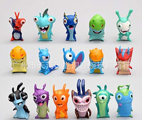 PsWzyze 24 Piezas/Lote Diferentes Dibujos Animados Anime Toys 5cm Slugterra PVC Modelo Juguetes Muñecas Niño Colección de Juguetes Decoración del hogar