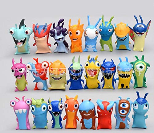 PsWzyze 24 Piezas/Lote Diferentes Dibujos Animados Anime Toys 5cm Slugterra PVC Modelo Juguetes Muñecas Niño Colección de Juguetes Decoración del hogar