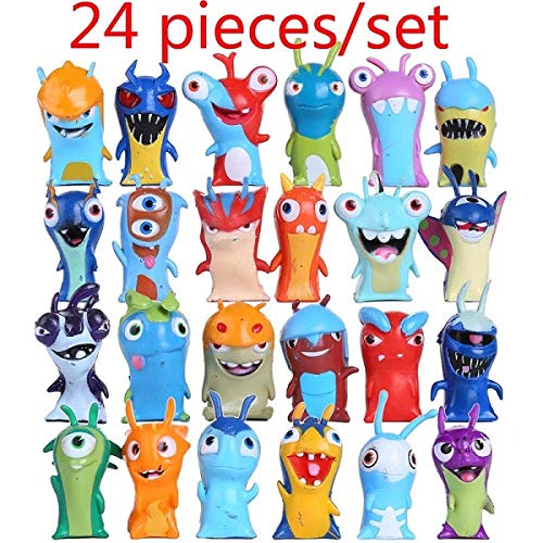 PsWzyze 24 Piezas/Set Slugterra Figuras de acción 5 cm Anime Figuras de acción Juguetes muñecas babosas niños niños niños Juguete