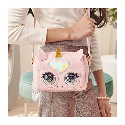 Purse Pets Glamicorn Unicorn - Bolso Interactivo para Mascotas con más de 25 Sonidos y reacciones, Juguetes para niños para niñas de 5 años en adelante