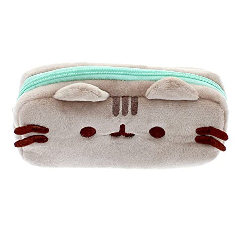 Pusheen - Estuche de peluche para lápices, bolsa escolar, portalápices, suministros escolares, útiles escolares, organizador de escritorio, regalos para niñas y niños