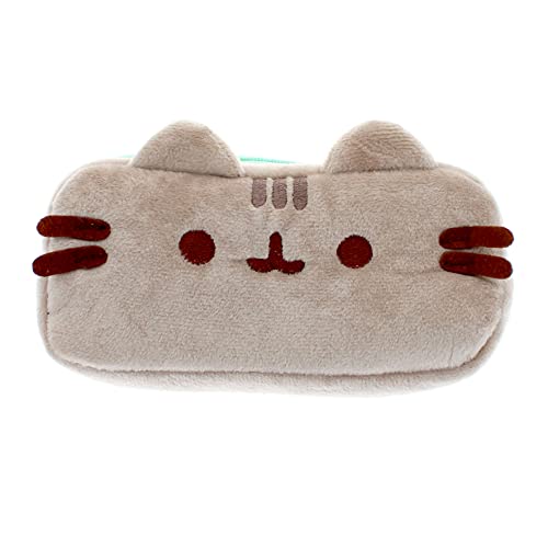 Pusheen - Estuche de peluche para lápices, bolsa escolar, portalápices, suministros escolares, útiles escolares, organizador de escritorio, regalos para niñas y niños