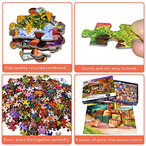 Puzle de 1000 piezas, puzzle para adultos, impossible rompecabezas, colorido juego de habilidad para toda la familia, puzzle para adultos a partir de 14 años de negocio alimentario.