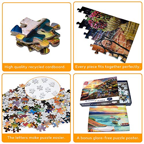 Puzle de 1000 piezas, puzzle para adultos, impossible rompecabezas, colorido juego de habilidad para toda la familia, puzzle para adultos, niña en el mar