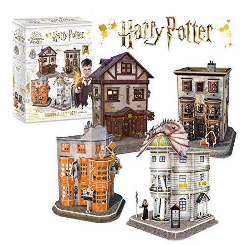 Puzzle 3D Harry Potter - Set del Callejón Diagón, Puzzles 3D, Maquetas para Construir Adultos, Regalo para Niños, Regalos Divertidos, Decoracion Habitacion, 273 Piezas