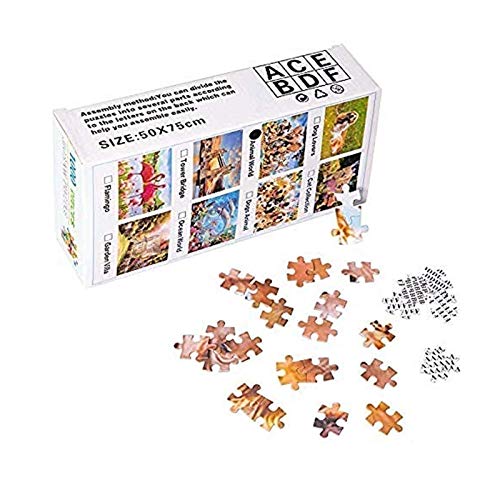 Puzzles de Rompecabezas de Navidad 1000 Piezas para Adultos -Kid Puzzles Edades 4-8, Pieza Grande Puzzles para Personas Mayores, Rompecabezas Frescos para Adultos, Mariposa Blanca, 50x75cm