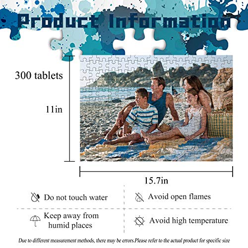 Puzzles Personalizados con Fotos 1000 500 300 200 Piezas Rompecabezas Personalizado con Imágenes apto para Adultos y Adolescentes (300 pedazo)