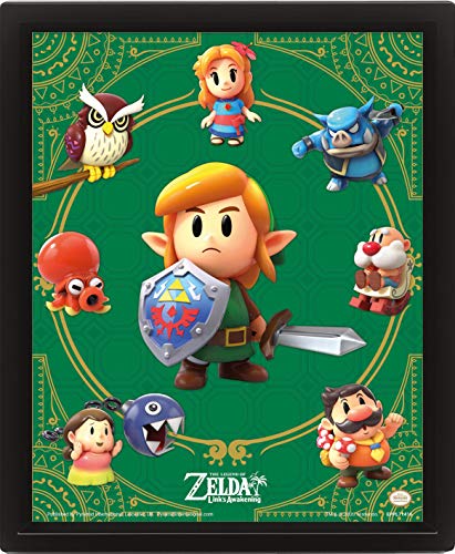 Pyramid Cuadro 3D lenticular Zelda Links Awakening Characters