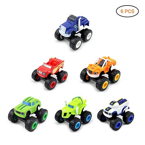 Pywee Pack de 6 transformables de Blaze The Monster Machines: Juego de 6 camiones