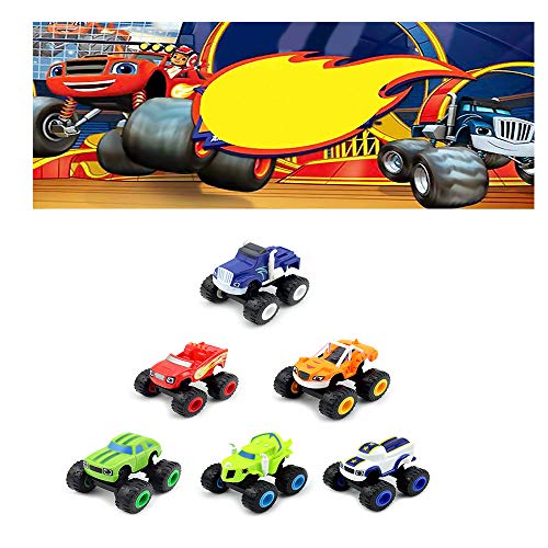 Pywee Pack de 6 transformables de Blaze The Monster Machines: Juego de 6 camiones