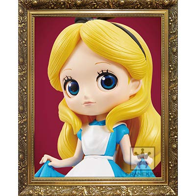 Q Posket Disney Characters Alice in Wonderland Figure Alice Alicia en el país de Las Maravillas QPosket Princesas Aurora Ariel Rapunzel Belle Jasmin Biancaneve Alice