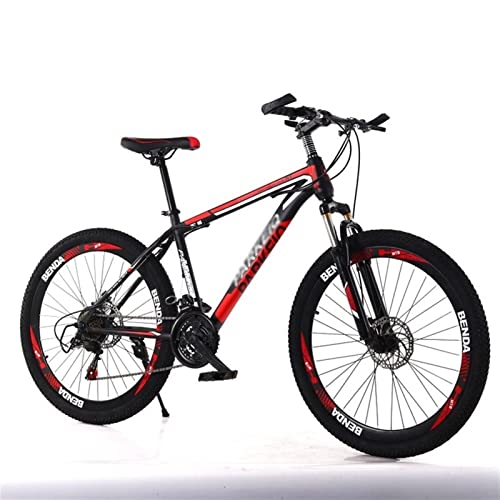 QCLU Bicicleta de montaña Deportiva, Bicicletas de 26 Pulgadas de Racing Disc Frenos Datos MTB, Trekking Bike Men Bike Girls Bike, Bicicleta de montaña de suspensión Completa, 21 velocidades, 3 Habla