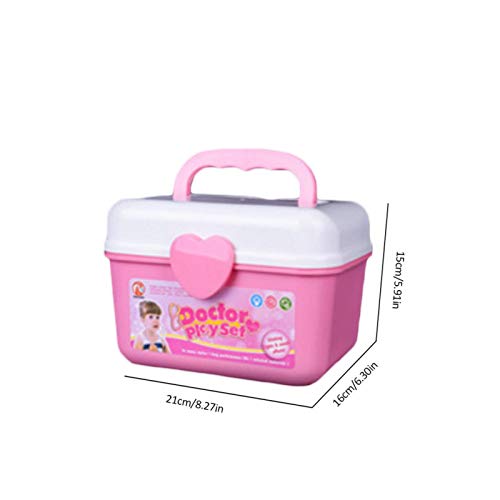 Qians Doctor Kit Juego de 28 niños Juego de niños Dentista Cirujano Veterinario Educación temprana Rompecabezas Caja médica simulada Doctor Toy Light and Sound Dr. Pretende Equipo médico para Cosy way