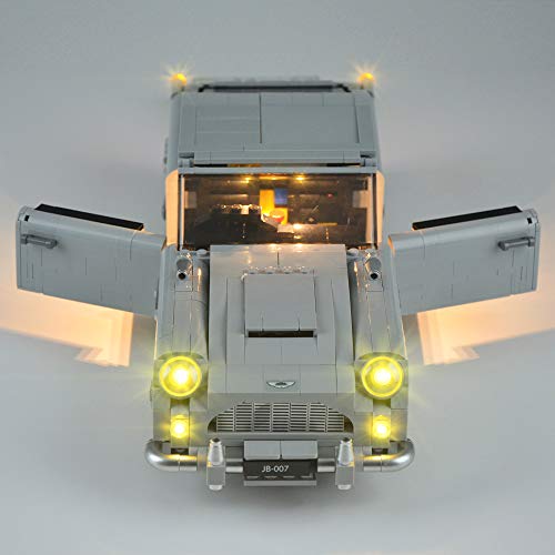 QJXF Juego De Luces USB Compatible con Lego Experto Creador De James Bond, El Aston Martin DB5, LED Light Kit De (James Bond Aston Martin DB5) De Bloques De Creación De Modelos (No Incluido Modelo)