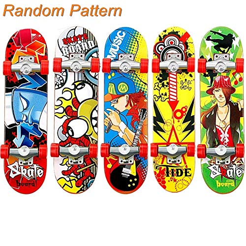 QNFY Finger Skateboard, 5PCS Mini Diapasones Profesionales Patineta de Dedo Monopatines de Juguete para Dedos Finger Skate Park Juegos Deportivos Decoración de Fiestas Regalo de Cumpleaños para Niños