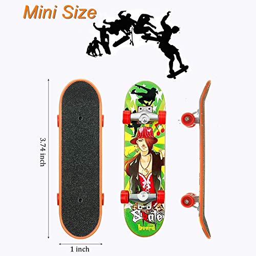 QNFY Finger Skateboard, 5PCS Mini Diapasones Profesionales Patineta de Dedo Monopatines de Juguete para Dedos Finger Skate Park Juegos Deportivos Decoración de Fiestas Regalo de Cumpleaños para Niños