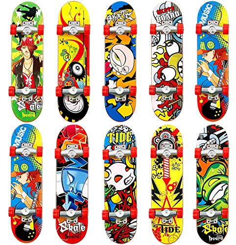 QNFY Finger Skateboard, 5PCS Mini Diapasones Profesionales Patineta de Dedo Monopatines de Juguete para Dedos Finger Skate Park Juegos Deportivos Decoración de Fiestas Regalo de Cumpleaños para Niños