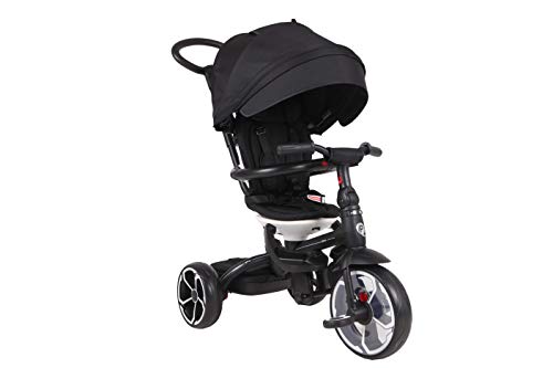 QPLAY- Prime Triciclo evolutivo 3 en 1, Color Negro (QP100.09)