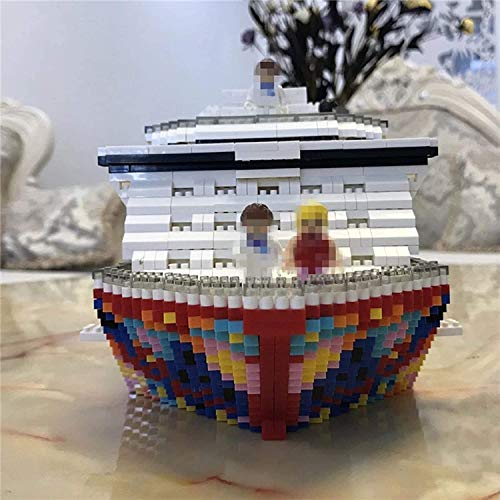 QSSQ Mini Bloques De Construcción De Cruceros De Lujo para Niños 4950 Unids Big White Bip DIY Bloques De Construcción De Diamantes Ensamblados Juguetes Niños GIF